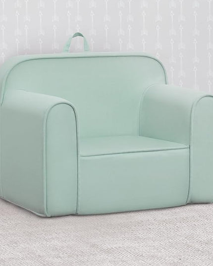 Delta Children Cozee Chair -Foam Kids Chair for Ages 18 Months and Up, Sage - LeafyLoom