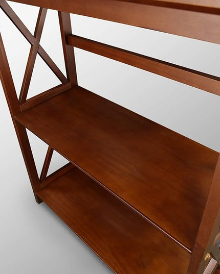 Casual Home Montego 3-Shelf Bookcase, Walnut (New) - LeafyLoom