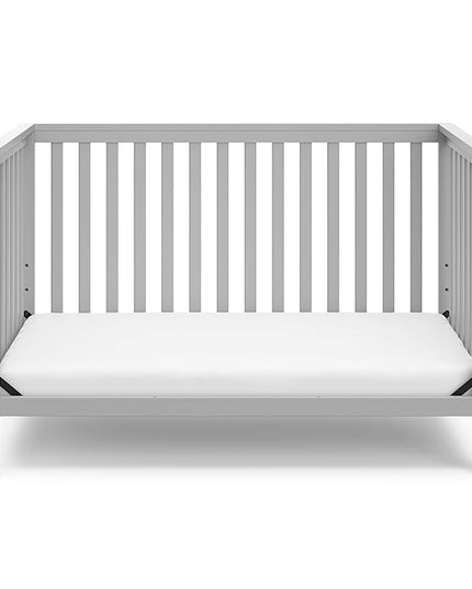 Storkcraft Hillcrest 4-in-1 Convertible Crib (Pebble Gray) - Converts to Daybed, Toddler Bed, and Full-Size Bed, Fits Standard Full-Size Crib Mattress, Adjustable Mattress Support Base - LeafyLoom