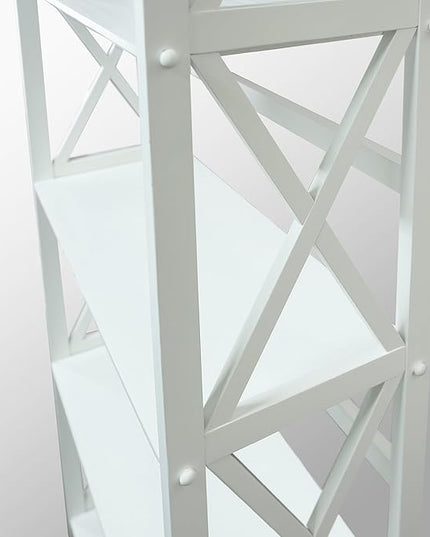 Casual Home 3-Shelf Montego Bookcase, White - LeafyLoom