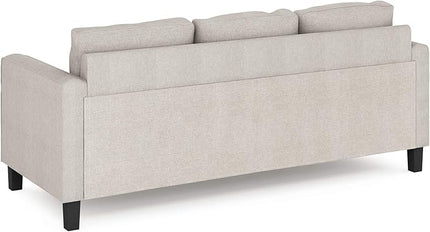Furinno Bayonne Modern Upholstered 3-Seater Sofa Couch for Living Room, Fog - LeafyLoom