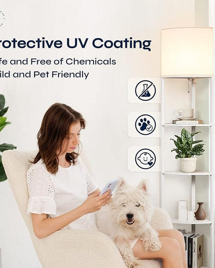 ATAMIN Alvis Edge 72" Floor Lamps for Living Room Decor(White) - LeafyLoom