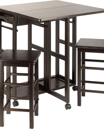 Winsome Suzanne 3-PC Set Space Saver Kitchen, Coffee Finish, 29.61x29.13x32.76 - LeafyLoom