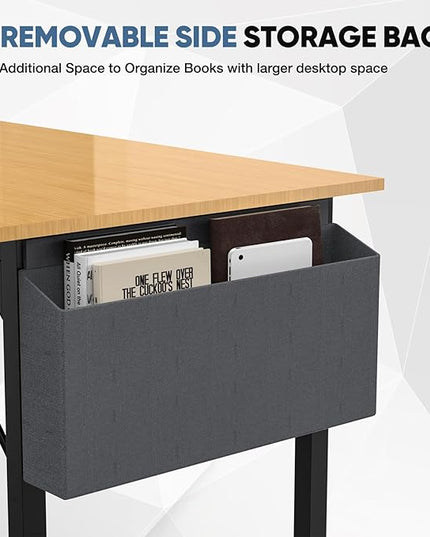 32 Inch Small Office Desk Modern Simple Style Writing Study Work Computer Table for Home Bedroom - LeafyLoom