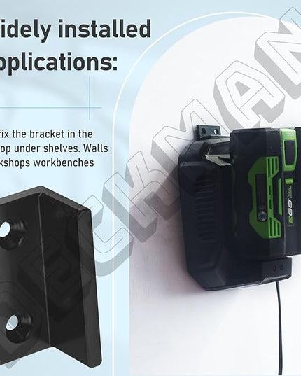 Charger Holders, for EGO Power CH2100 56-Volt Lithium-ion Standard Charger Holders, Keeps You Charger Secured for Storage, with Mounting Hardware - LeafyLoom