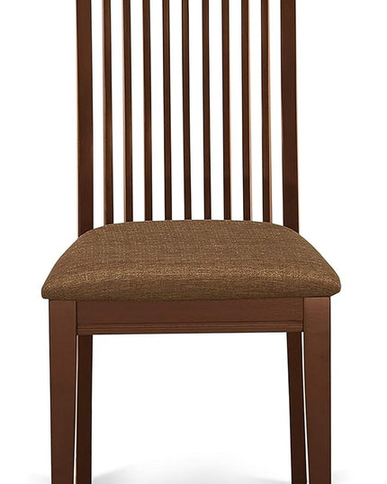 East West Furniture NDIP5-MAH-C Norden 5 Piece Dining Set Includes a Rectangle Kitchen Table with Dropleaf and 4 Linen Fabric Upholstered Chairs, 30x48 Inch, Mahogany - LeafyLoom