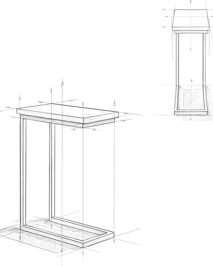 SIMPLIHOME Skyler Industrial 18 Inch Wide Metal C Side Table in Marble Top / Gold, Fully Assembled, For the Living Room and Bedroom - LeafyLoom