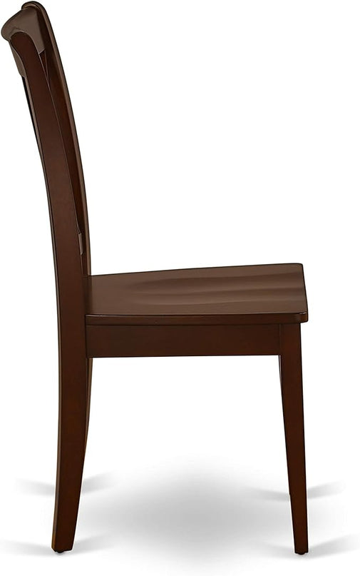 East West Furniture NOCL5-MAH-W 5 Piece Dining Set Includes a Rectangle Dining Table with Butterfly Leaf and 4 Kitchen Chairs, 32x54 Inch, Mahogany - LeafyLoom