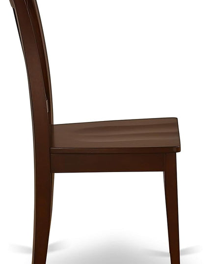 East West Furniture Antique 3 Piece Room Set Contains a Round Wooden Table with Pedestal and 2 Kitchen Dining Chairs, 36x36 Inch, AMCL3-MAH-W - LeafyLoom