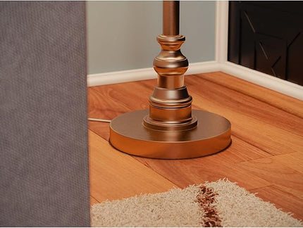 Kenroy Home 30438AB Spyglass Floor Lamps, Medium, Antique Brass Finish - LeafyLoom