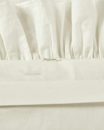 Lush Decor Reyna Ruffle 100% Cotton Duvet Cover Set - 3 Piece Cozy Ruffled Bedding Set - Timeless Elegance and Comfort - Full/ Queen, Ivory - LeafyLoom