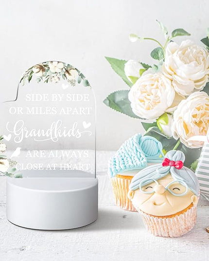Karenhi Grandma Gifts from Grandchildren Lamp Gifts for Grandma Grandkids Gifts for Grandm Great Grandma Gifts Birthday Gifts for Grammy Grandmother Nana (Side by Side Style) - LeafyLoom