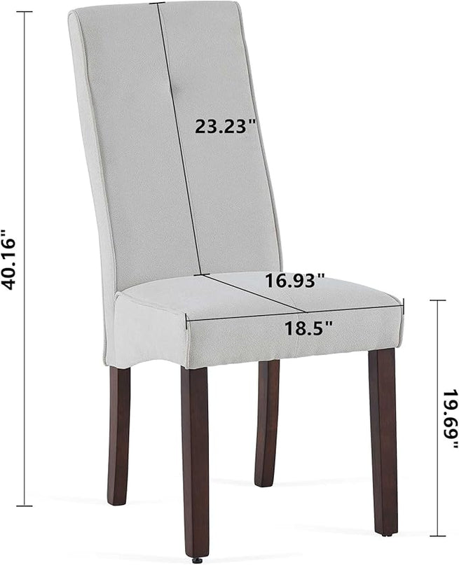 NicBex Haerin-SD-00131-LWJ Dining Chairs, 17"x18.5"x40.2", Beige - LeafyLoom