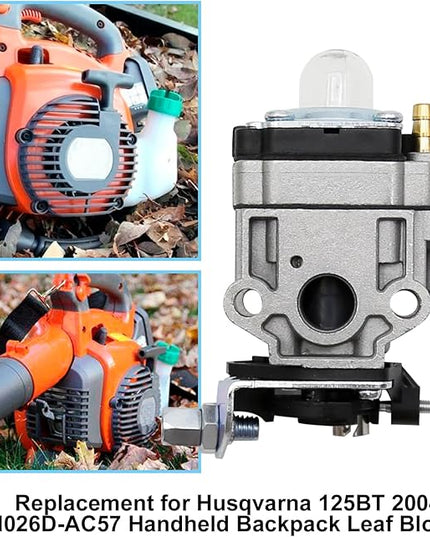 Carburetor Replacement For Husqvarna 125Bt Th026D-Ac57 2004-05 Handheld Backpack Leaf Blower, With Gasket Fuel Filter Carburetor Tune Kit - LeafyLoom