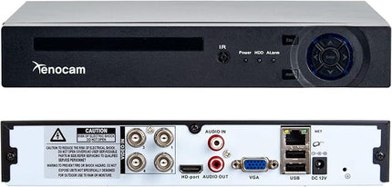 4CH 1080N Hybrid 5-in-1 AHD DVR (1080P NVR+1080N AHD+960H Analog+TVI+CVI) Standalone DVR CCTV Surveillance Security System Video Recorder Motion Detection， Hard Drive not Included XENOCAM