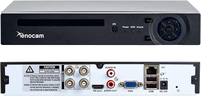 4CH 1080N Hybrid 5-in-1 AHD DVR (1080P NVR+1080N AHD+960H Analog+TVI+CVI) Standalone DVR CCTV Surveillance Security System Video Recorder Motion Detection， Hard Drive not Included XENOCAM