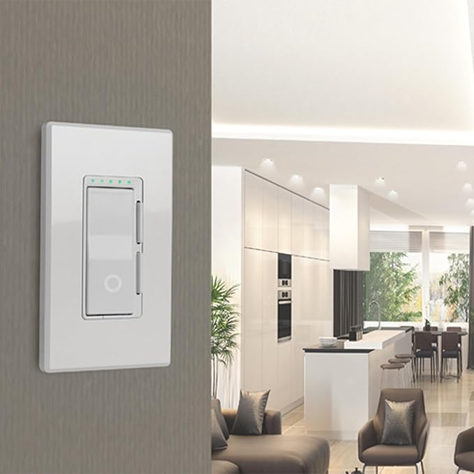 Feit Electric Smart Dimmer Switch, Neutral Wire Required for Installation, Compatible with Amazon Alexa and Google Assistant, Smart Dimmer Light Switch, White, Model:DIM/WiFi FeitElectricCompany