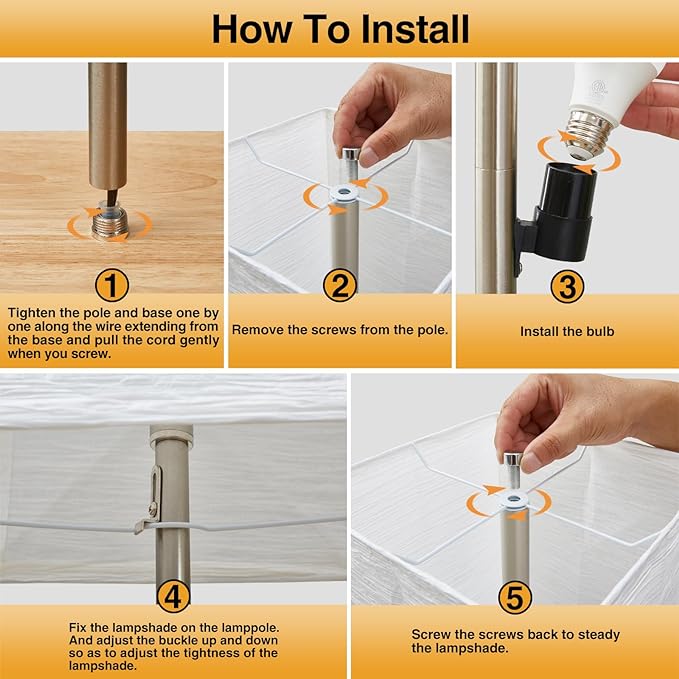 65" Floor Lamp for Living Room, 3 Way Dimmable Led Floor Lamp Column Floor Lamp Standing Lamp Corner Floor Lamp Modern Floor Lamp for Bedroom, Office& Living Room(Bulbs Included) - LeafyLoom