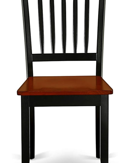 East West Furniture NDDA3-BCH-W Norden 3 Piece Modern Set Contains a Rectangle Wooden Table with Dropleaf and 2 Dining Room Chairs, 30x48 Inch - LeafyLoom