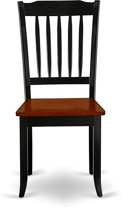 East West Furniture NDDA3-BCH-W Norden 3 Piece Modern Set Contains a Rectangle Wooden Table with Dropleaf and 2 Dining Room Chairs, 30x48 Inch - LeafyLoom