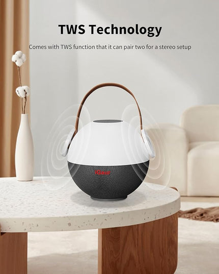 LED Night Light Beside Lamp: Music Table Lamp with Wireless Charger - 5 in 1 Touch Lamp Magnetic Wireless Phone Apple Watch Charger Birthday Gifts Friendship Lights with Base for Wife - LeafyLoom