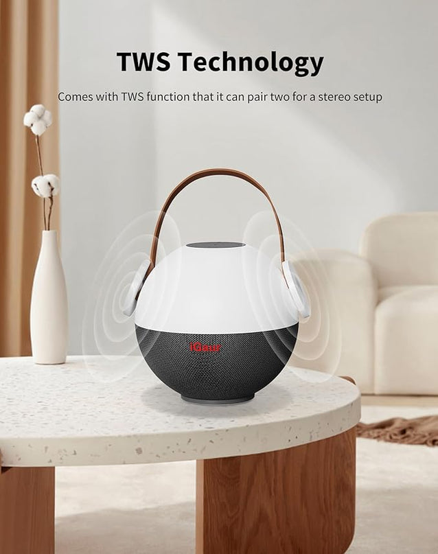 LED Night Light Beside Lamp: Music Table Lamp with Wireless Charger - 5 in 1 Touch Lamp Magnetic Wireless Phone Apple Watch Charger Birthday Gifts Friendship Lights with Base for Wife - LeafyLoom
