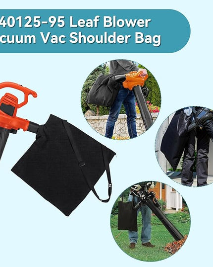 5140125-95 Leaf Blower Vacuum Vac Shoulder Bag Compatible with Black & Decker BV2900 BV3100 12 Amp Vacuum - Leaf Mulcher Bags Leaf Collection Bags Replaces 5140117-99, 2 Pack - LeafyLoom