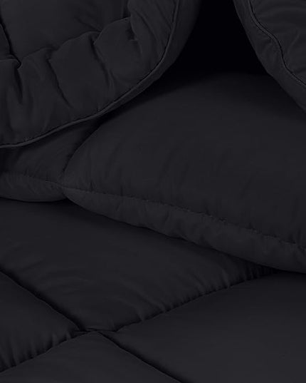 Utopia Bedding Twin Comforter Set Kids with 1 Pillow Sham, Bedding Comforter Sets, Down Alternative Black Comforter, Soft and Comfortable, Machine Washable (Pack of 6) - LeafyLoom