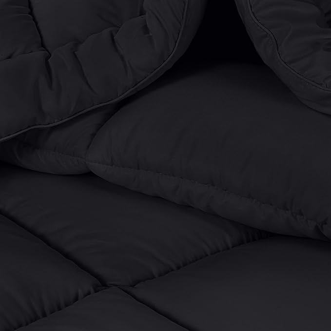 Utopia Bedding King Size Comforter Set with 2 Pillow Shams, Bedding Comforter Sets, Down Alternative Black Comforter, Soft and Comfortable, Machine Washable (Pack of 3) - LeafyLoom