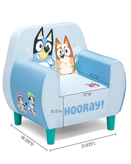 Delta Children Bluey Foam Chair, Blue - LeafyLoom