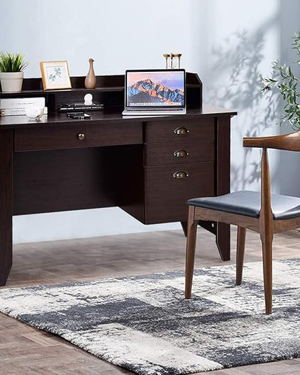 Computer Desk, Brown - LeafyLoom