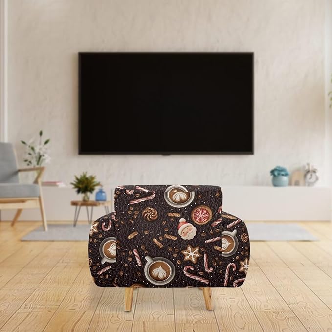 FKELYI Christmas Sofa Slipcover Washable Sofa Couch Cover Comfortable Furniture Protector with Elastic Bottom Stretch Sofa Slipcovers S FKELYI