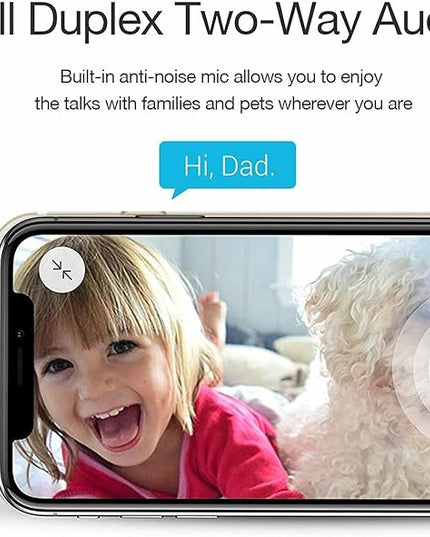 Zmodo 1080p 3pack Mini WiFi Camera, Two-Way Audio, Video Baby Monitor, Black with White, 3 Count (Pack of 1) (ZM-SH75D001-WA-3) Zmodo