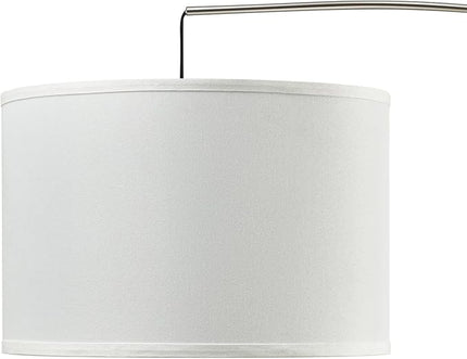 Oneach Modern Arc Floor Lamp for Living Room Arching Hanging Lamp Shade Over The Couch for Reading Bedroom Office Brushed Steel Arch Standing Floor Light Silver - LeafyLoom