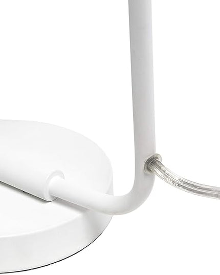 Elegant Designs LD1060-WHT Mesh Wire Table Lamp, Matte White - LeafyLoom