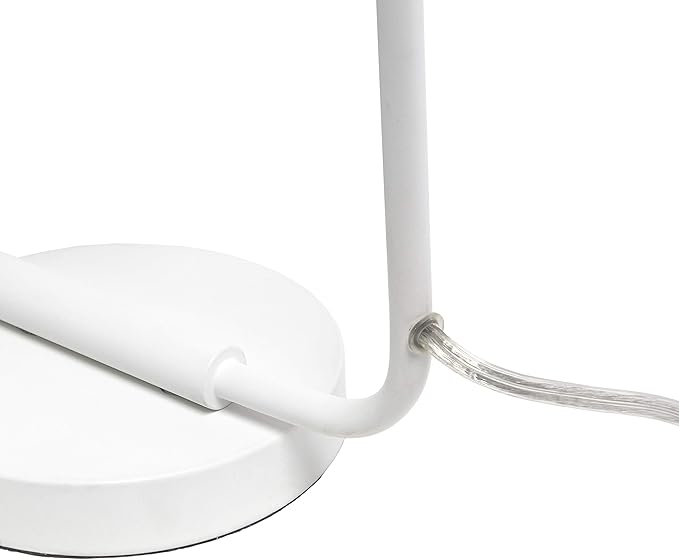 Elegant Designs LD1060-WHT Mesh Wire Table Lamp, Matte White - LeafyLoom