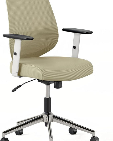 Branch Daily Chair - Computer Office Chair with Swivel, Lumbar Rest, and Adjustable Armrests - Sustainable, Stylish Mesh, & Adjustable Armrests - Comfortable Seating for Improved Posture - Green - LeafyLoom