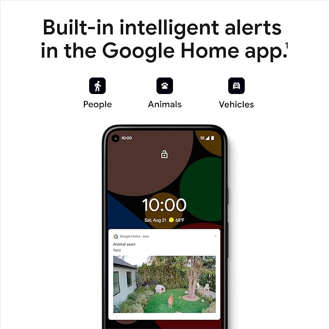 Google Nest Cam Outdoor or Indoor, Battery - 2nd Generation - 1 Pack GoogleLLC