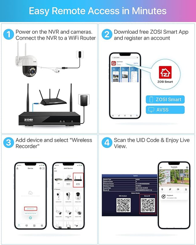 ZOSI C289 2K Pan/Tilt WiFi Add On Camera, 3MP Plug-in Outdoor PT Security Camera, Night Vision, Human Detection, 2 Way Audio, Smart Light Siren, Only Work 2K WiFi NVR System(ZR08RP,ZR08LL) ZOSI