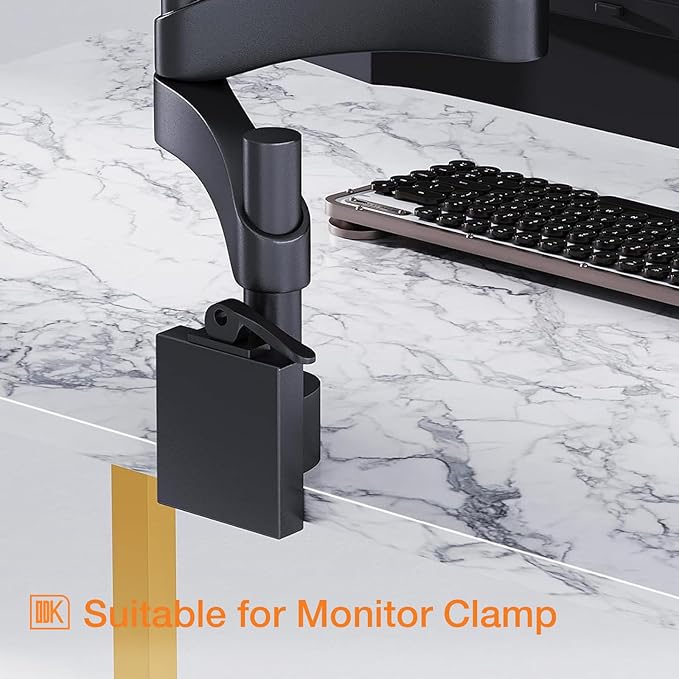ODK Laptop Desk Study Desk, 32 Inch Small Desk, Writing Desk with Storage, Work Table with Headphone Hook for Small Space Home Office, White Marble + Gold Leg - LeafyLoom