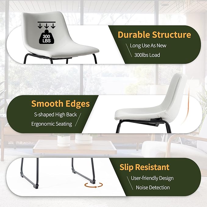 NicBex Retro Bar Stools Crazy-Horse Leather with Metal Legs Barstools, Lounge Kitchen Island Bar Stools, Set of 2, (White Color) (A-GE17024-USSU014) - LeafyLoom