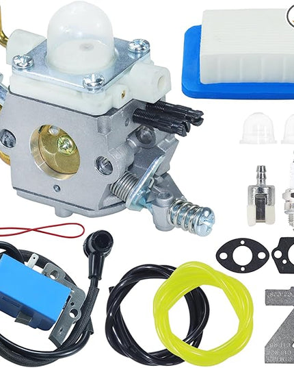 C1M-K77 Carburetor with 15660108361 Ignition Module Replaces C1M-K76, C1M-K49A, C1M-K49, C1U-K16A for Echo PB403H, PB403T, PB413H, PB413T, PB610, PB620, PB620, PB620H, PB620ST Backpack Blower - LeafyLoom