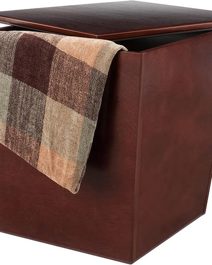 Winsome Trading, Inc. Mezo Cube Storage, Walnut 18.5 inches - LeafyLoom