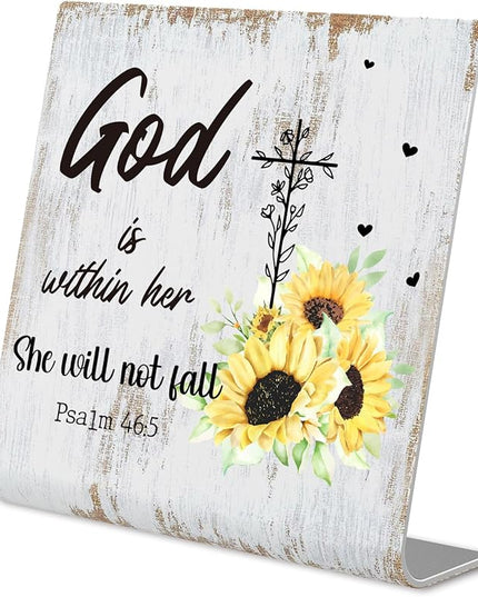 Religious gifts for Women Friends Prayer Room Decor for Office Desk Scripture Inspirational Home Decor Gifts for Her, Mom,Sister, Friends, Coworker Birthday Gifts for Women Catholic XUV02 - LeafyLoom