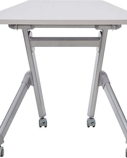 Safco Products Learn Nesting Trapezoid Desk, Small Corner Desk for Classrooms & Custom Classroom Layouts (Pebble Gray) - LeafyLoom