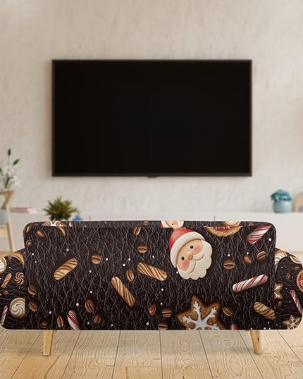 FKELYI Christmas Sofa Slipcover Washable Sofa Couch Cover Comfortable Furniture Protector with Elastic Bottom Stretch Sofa Slipcovers L FKELYI