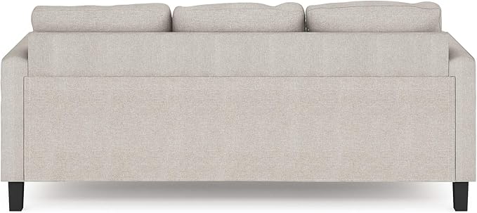 Furinno Bayonne Modern Upholstered 3-Seater Sofa Couch for Living Room, Fog - LeafyLoom