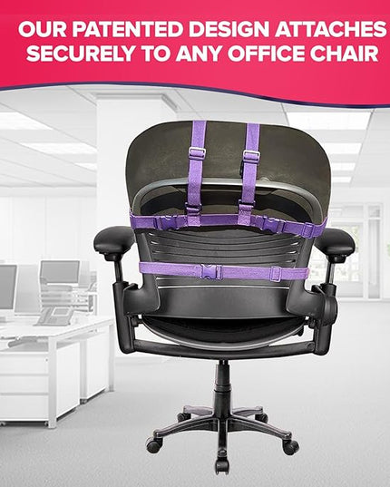 The Original Office Chair Blanket by SnuggleBack; Cozy Comfy Office Desk Chair Wrap Attaches for Convenient Heat and Hands-Free. Stay Warm In The Winter or Summer. Sherpa Fur Lining - LeafyLoom