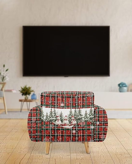 FKELYI Christmas Decorations Sofa Couch Cover Comfortable Furniture Protector Easy Going Stretch Sofa Slipcover with Elastic Bottom S FKELYI