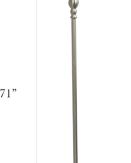 Elegant Designs LF2001-BSN 1 Light Torchiere Marbleized White Glass Shade Floor Lamp, Brushed Nickel - LeafyLoom